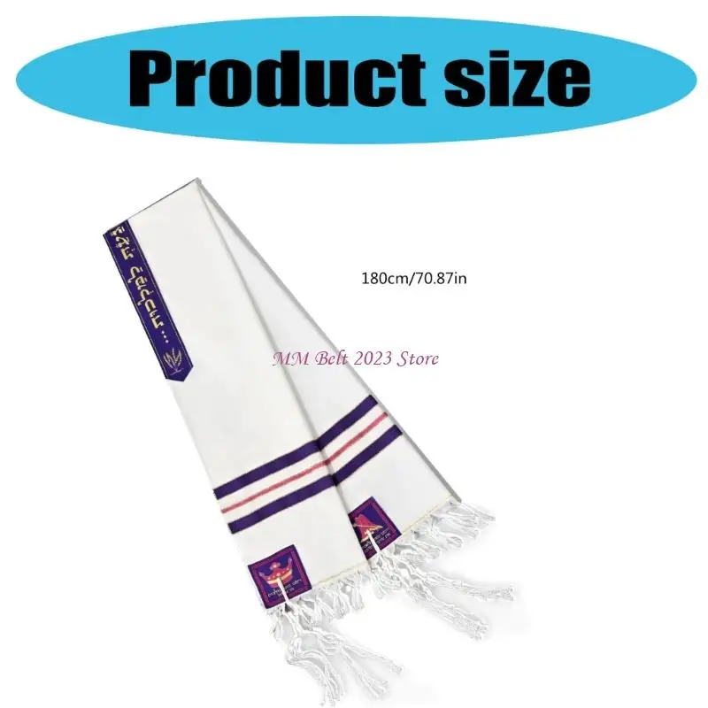 49me الصلوات الروحية شال التفاف مع أربع زاوية صلاة الحواف للرجال يعبدون #6