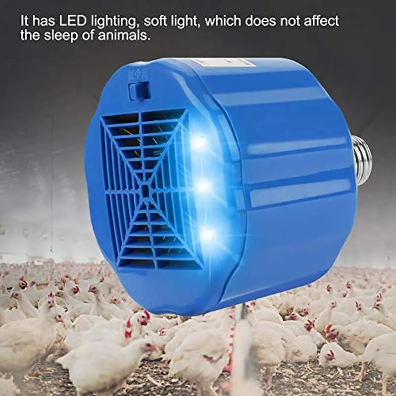 

Pet Heater 2nd Generation Animal Warm Light Chicken Pig Heat Lamp Blue 100/200/300W 3-Speed Control LED Thermostatic Temperature