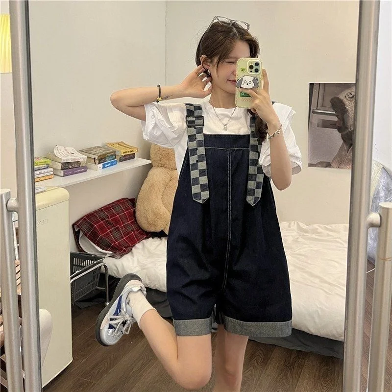 レディースロンパース プレイスーツ 女性用 フロッキング素材 春夏生地 エッジレッド 伸縮性 半通気性 大きめサイズ 涼しい シャーリング アイレット