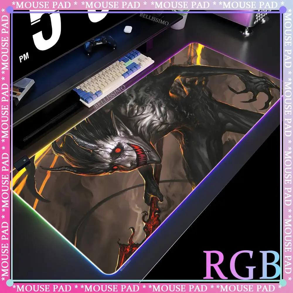 Black Clover Office accessories Mouse Gaming keyboard pad Computer desk accessories 1000x500x4mm Pad RGB mouse Cute desk pad pad
