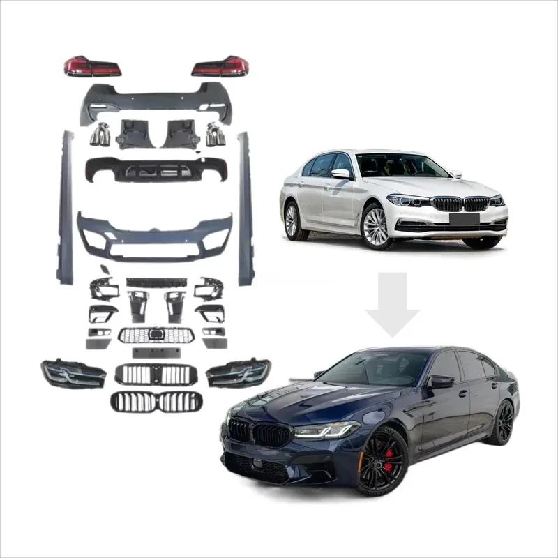 

Hot Sale for G30 PRE 2017-2021 Facelift G30 2023 LCI M5 CS Hood Fender Upgrade Bodykit New Front Bumper LED Headlights
