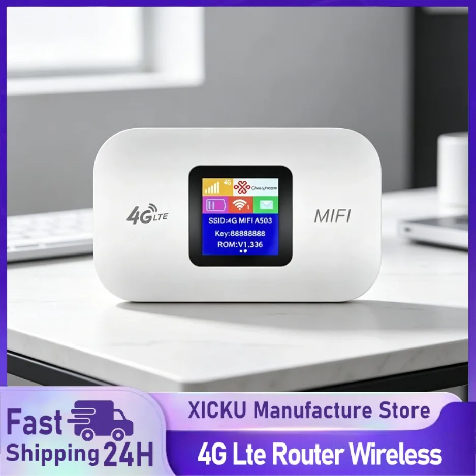 4G Lte Router Wireless Wifi Portable Modem Mini Outdoor Hotspot Pocket Mifi 150mbps Sim Card Slot Repeater 3000mah