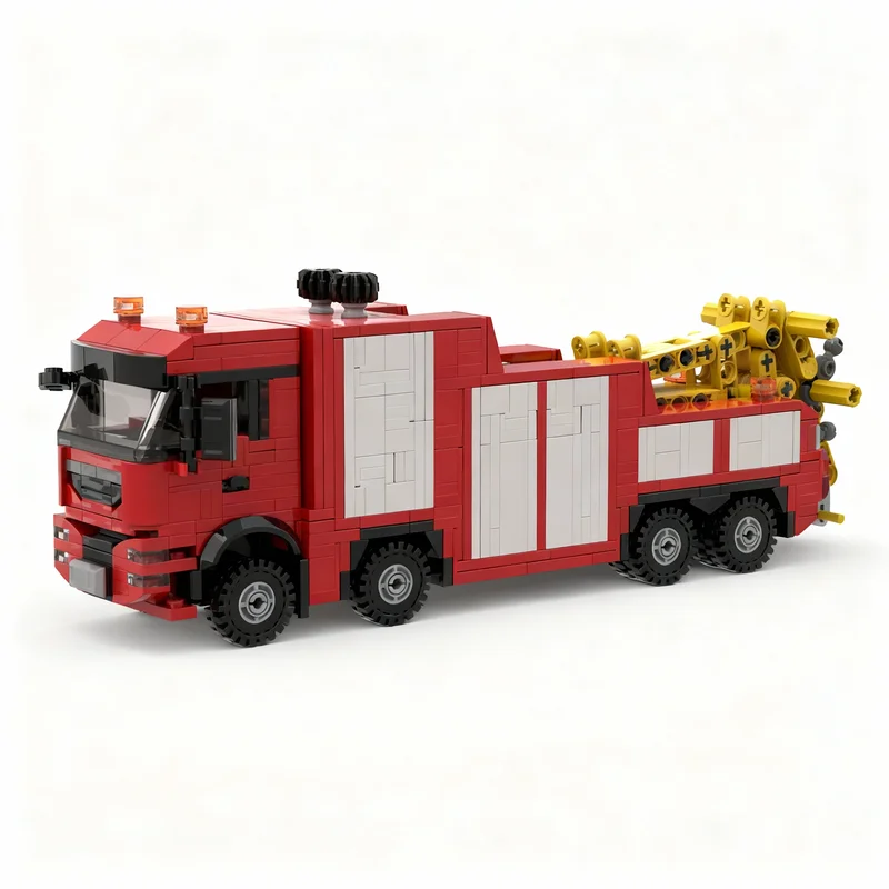 

1020pcs MOC MAN TGX 4 Achsiger Tow Truck Mit Zwei Seilwinden Cars Model Building Blocks Christmas Gifts Construction Toys Brick