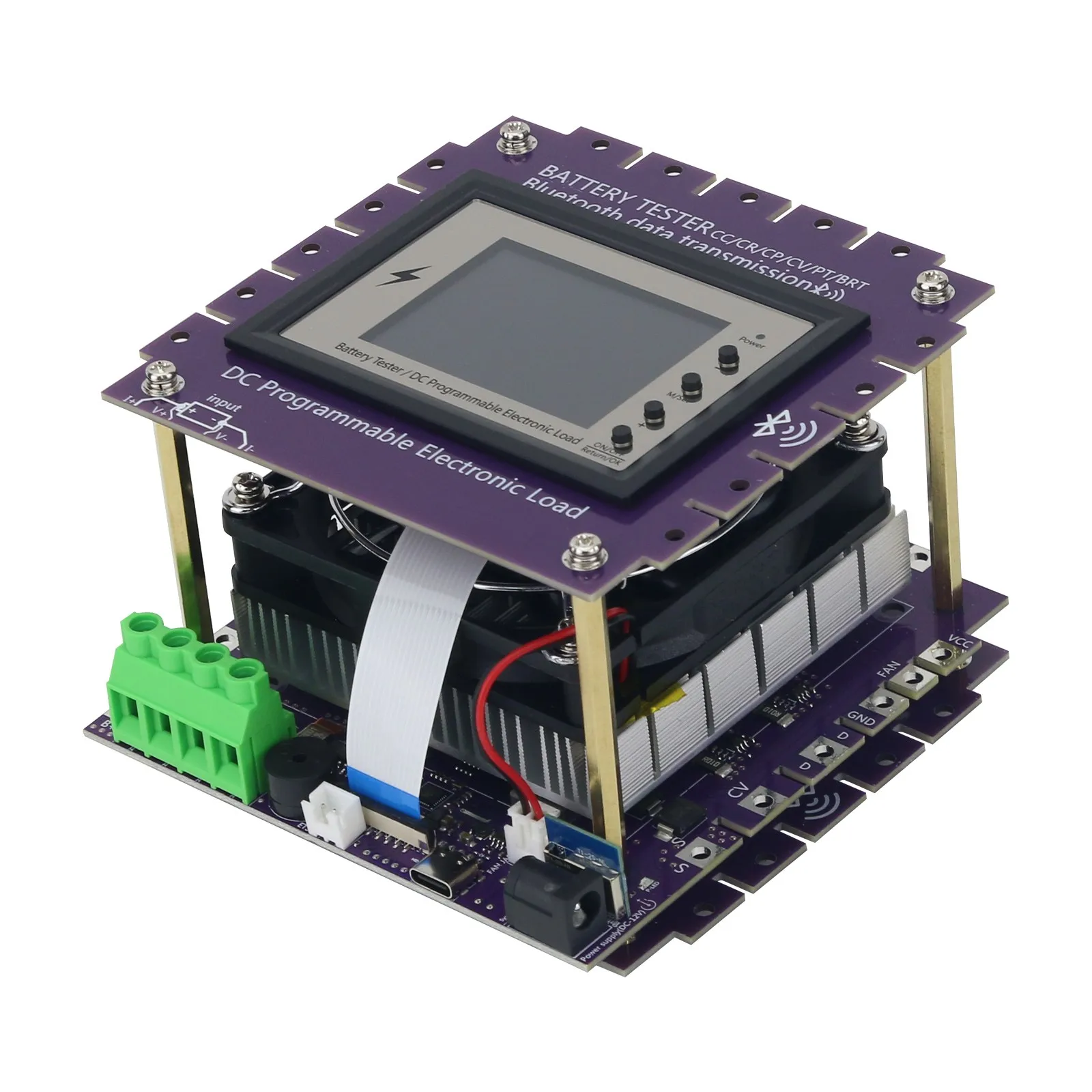 150W Multifunctional BT Battery Capacity Tester CC/CR/CP/CV/PT/BRT Intelligent DC Programmable Electronic Load