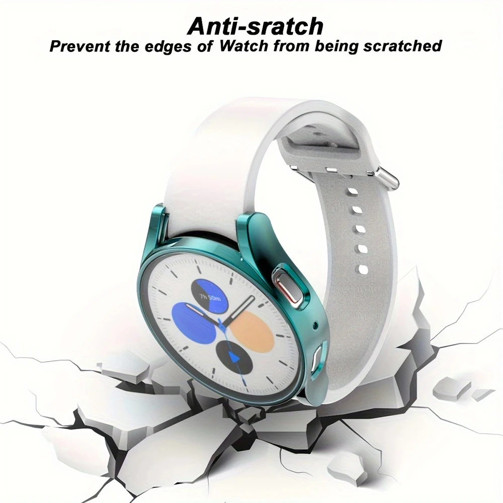 Case for Samsung Galaxy Watch 5/Galaxy Watch 4 40mm 44mm, HD Screen Protector Protective Film Soft TPU Bumper Case Face Cover .