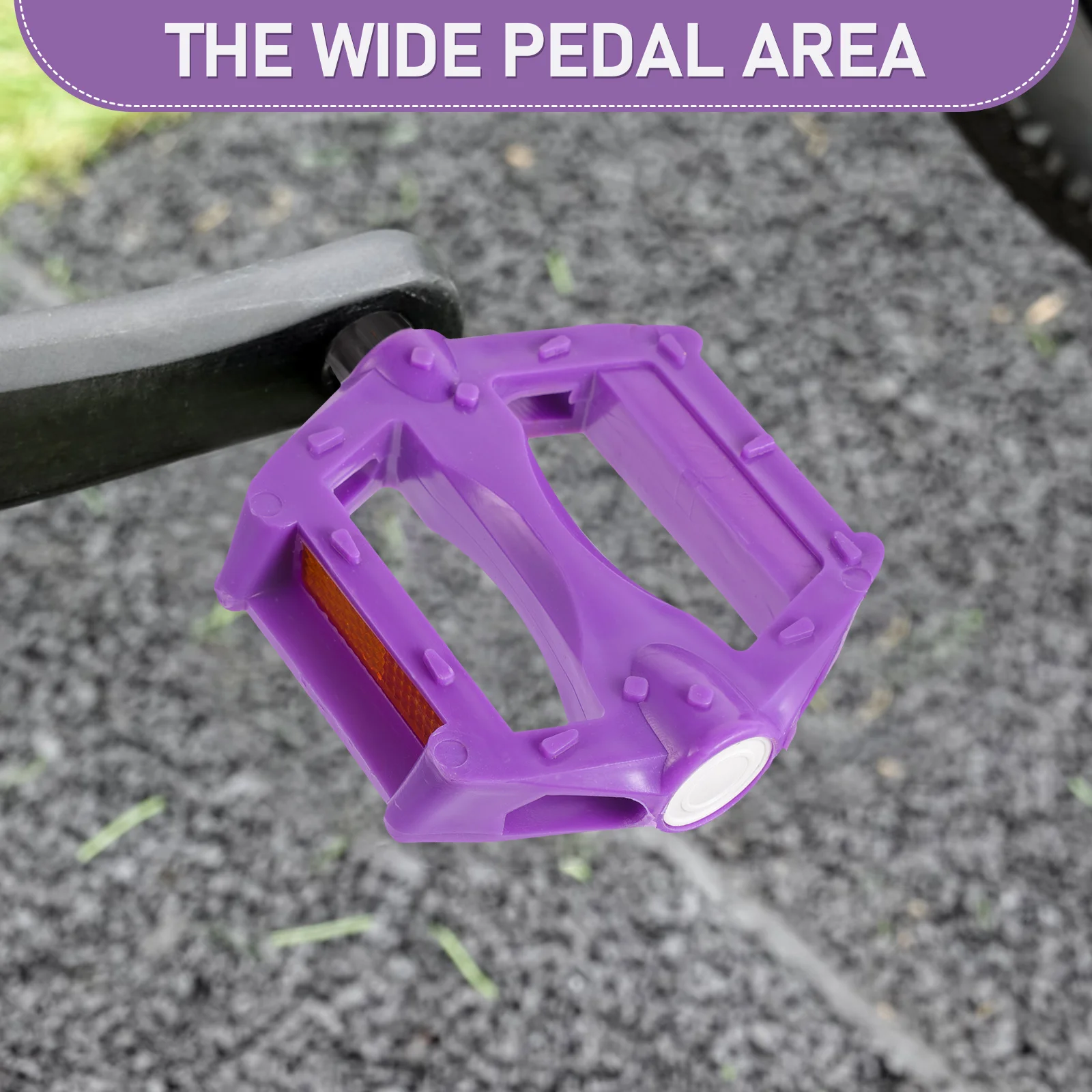 

Bicycle Pedal Replacement Kids Mountain Purple Durable Iron Plastic Long-Term Use Anti-Slip Stable Comfortable for Adults