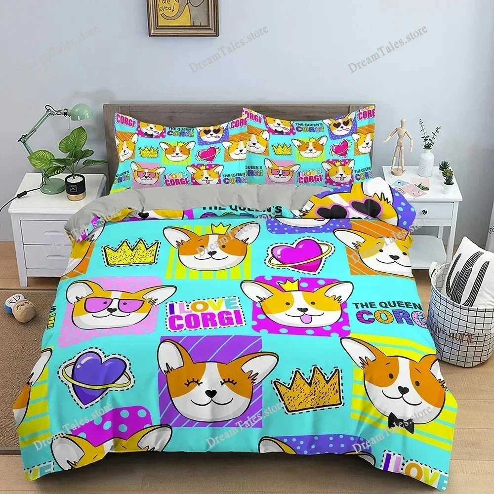 Cartoon Animal Duvet Cover Luxury Soft Bedding Set For Children Bedroom Quilt  Comforter Cover King Twin Home Decor