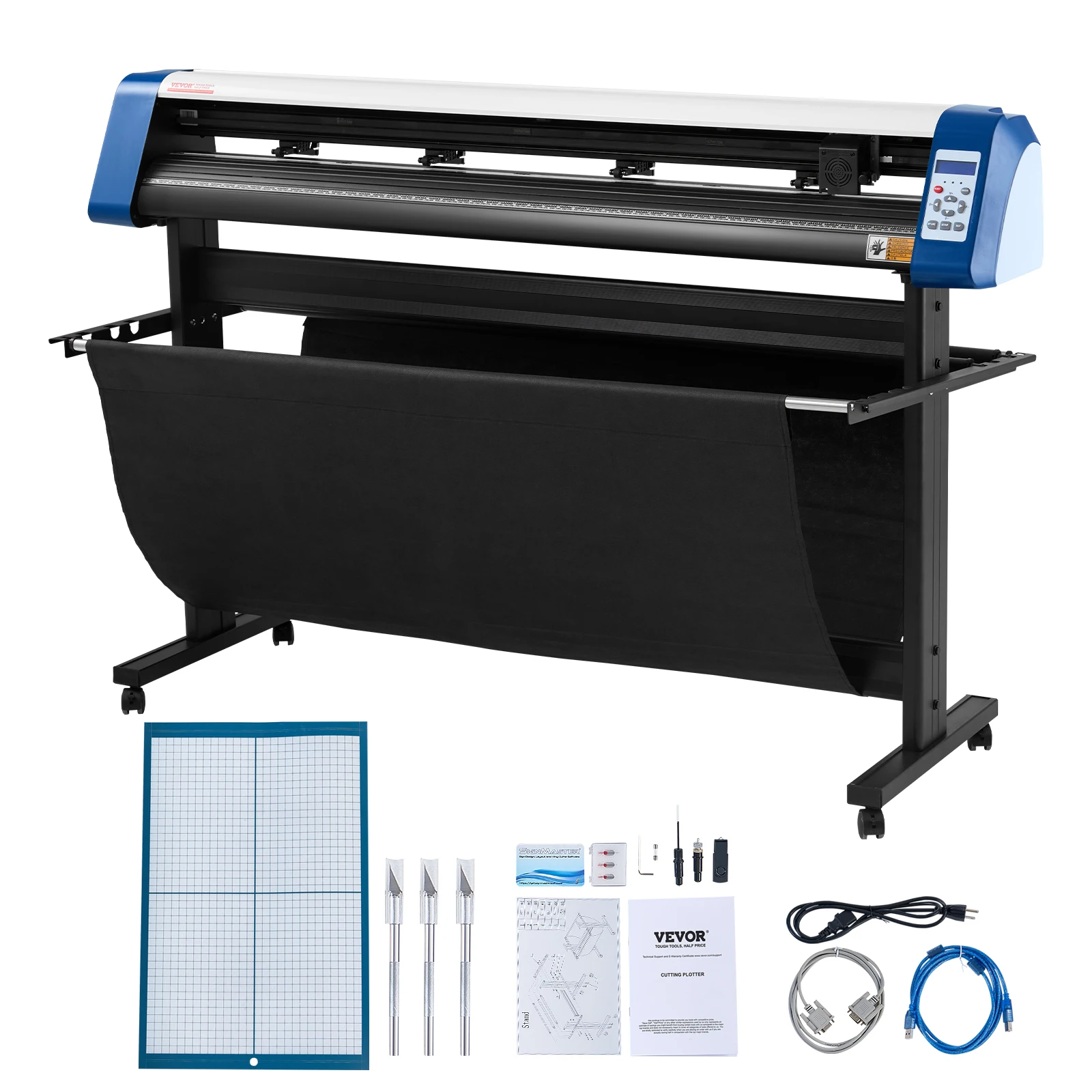 VEVOR 53In Vinyl Cutter Machine Semi-Automatic DIY Vinyl Printer Cutter Machine Manual Positioning Sign Cutting with Floor Stand