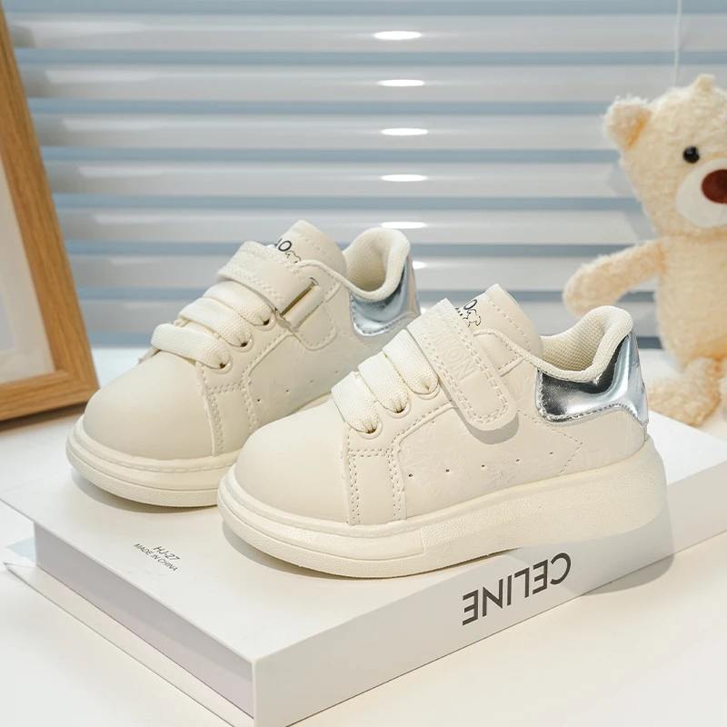 Kids Casual Shoes Hook&loop Breathable Children Tennis Shoes Mesh Toes Capped 2025 Spring Autumn Boys Girls Sports Shoes Trendy