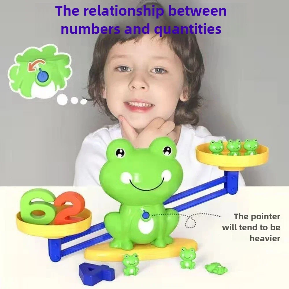 Passover Frog-shaped Digital Balance Toy for Kids, Jewish Pesach Purim Mental Arithmetic Exercise Educational Puzzle