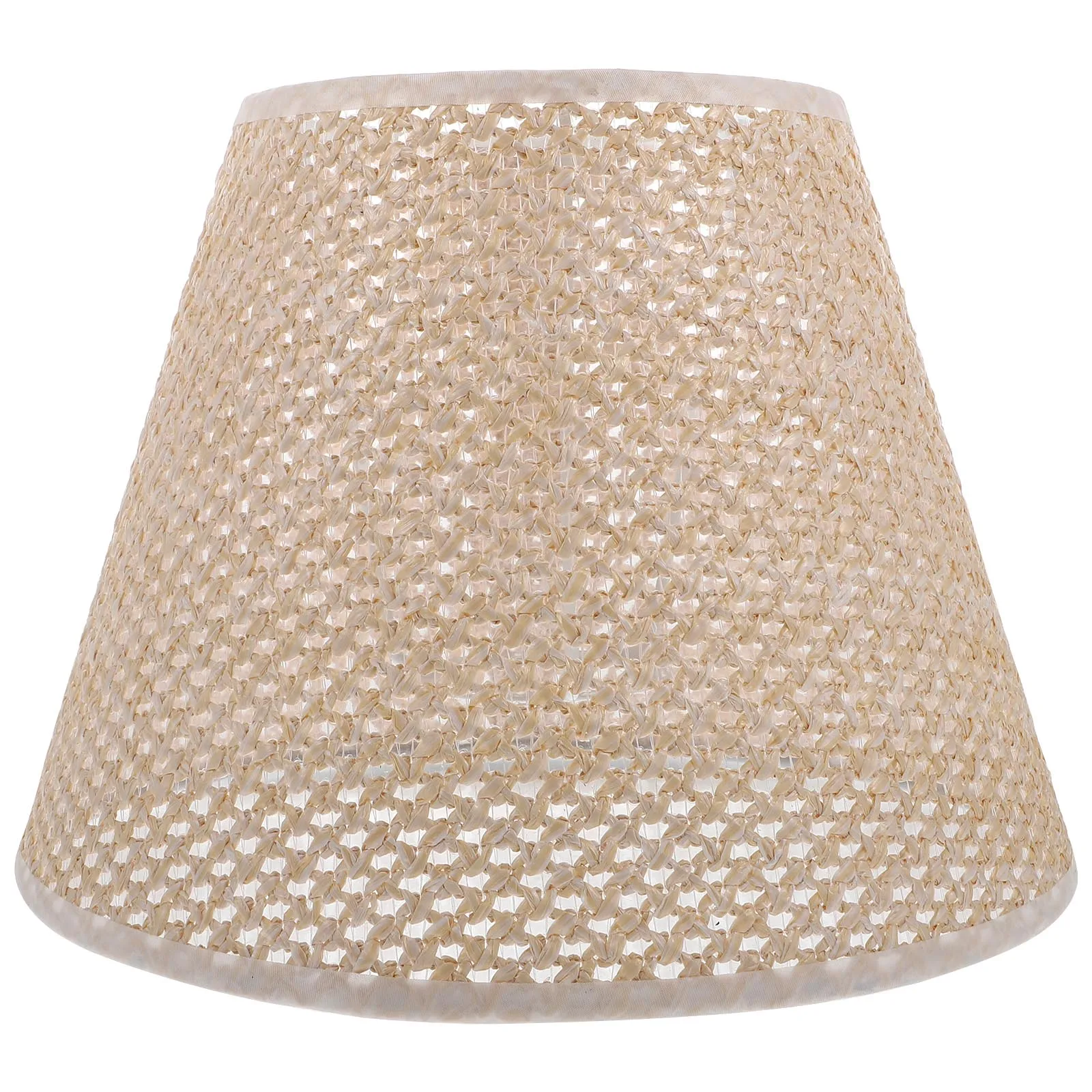 

Rattan Lampshade Beige Small Desk Table Lamp Cover Wicker H Desk Lamp Shade made Lighting Accessories Home Decor