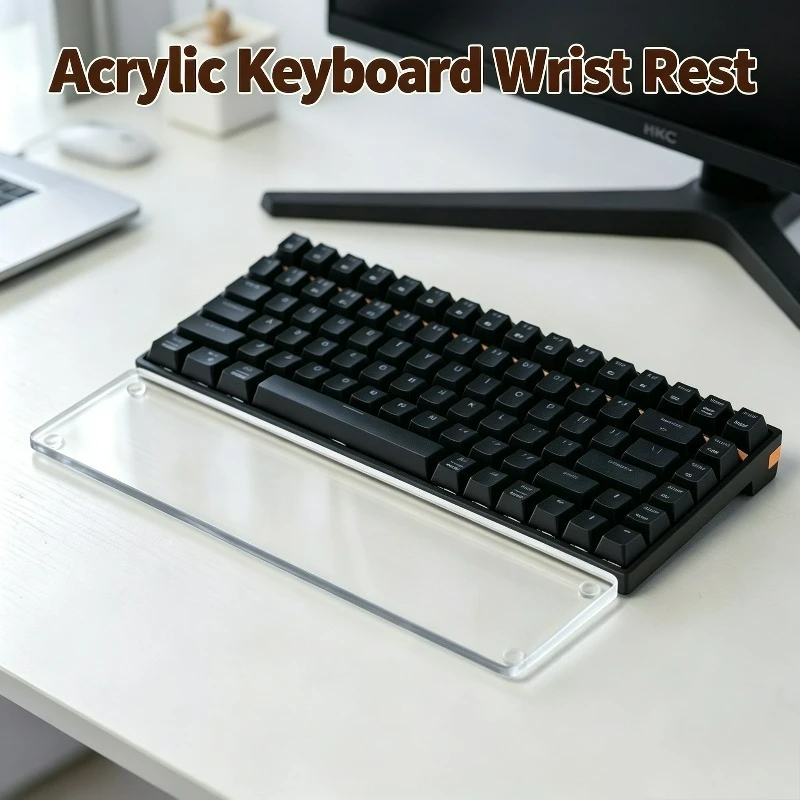 Acrylic Frosted Transparent Wrist Rest Mechanical Keyboard Ergonomic Palm Rest for 60/68/75/87/98/104key Mechanical Keyboard