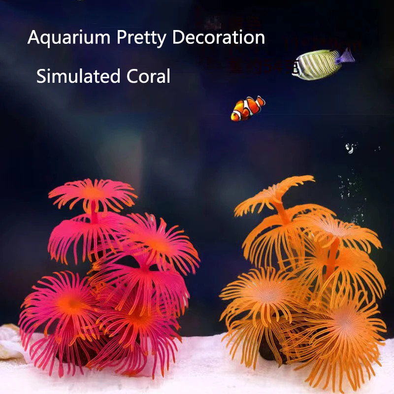 Artificial Underwater Coral Aquarium Fish Tank Simulation Decoration Aquarium Backgrounds Plants Water Flower Beautiful New