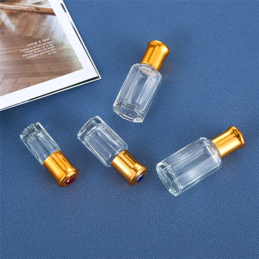 Botol Roll On 3/6/9/12Ml untuk Botol Parfum Minyak Esensial Botol Roller Kaca Wadah Make Up Anti-bocor Isi Ulang Kosong