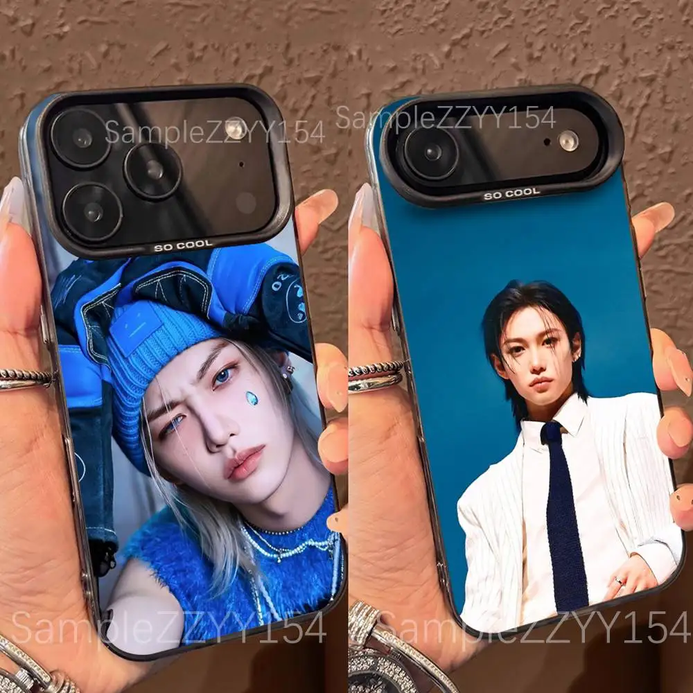 

F-Felix Lee S-SKZ Karma Phone Case For IPhone 15,16,17,13,14,11,12,Pro,Max,Plus,E,Air,Mini Gray Matte Shockproof Back Cover