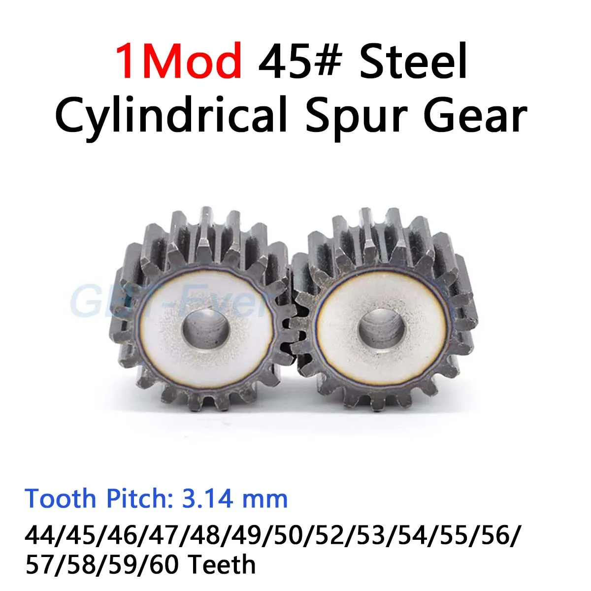 

1Pcs 1Mod Cylindrical Spur Gear 44-60T Tooth 45# Steel Transmission Gear 1M 44/45/46/47/48/49/50/52/53/54/55/56/57/58/59/60Teeth