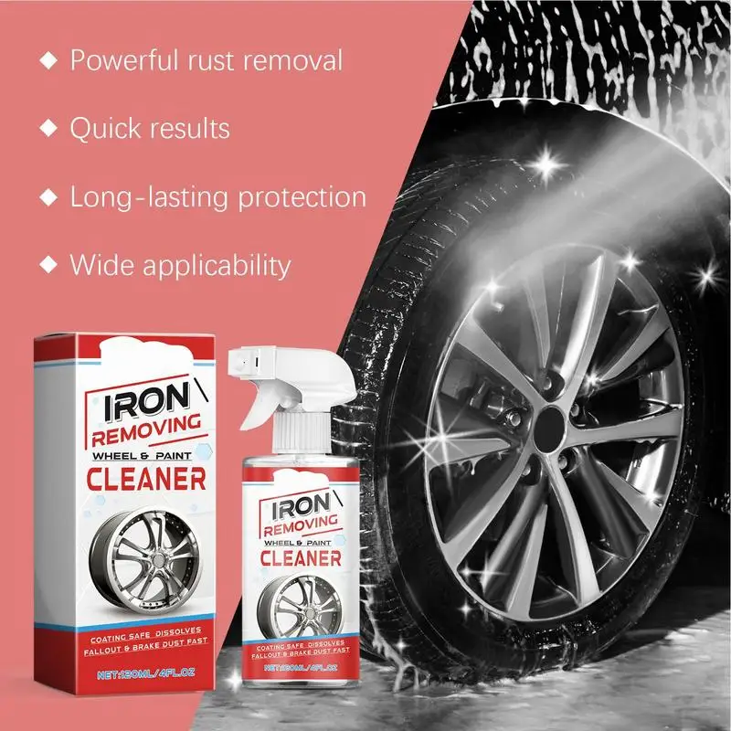 

Tire Rim Cleaner 120ml Car Wheel Cleaner Spray Brake Dust Remover Iron Remover All Wheel Cleaner For Cars Trucks SUVs