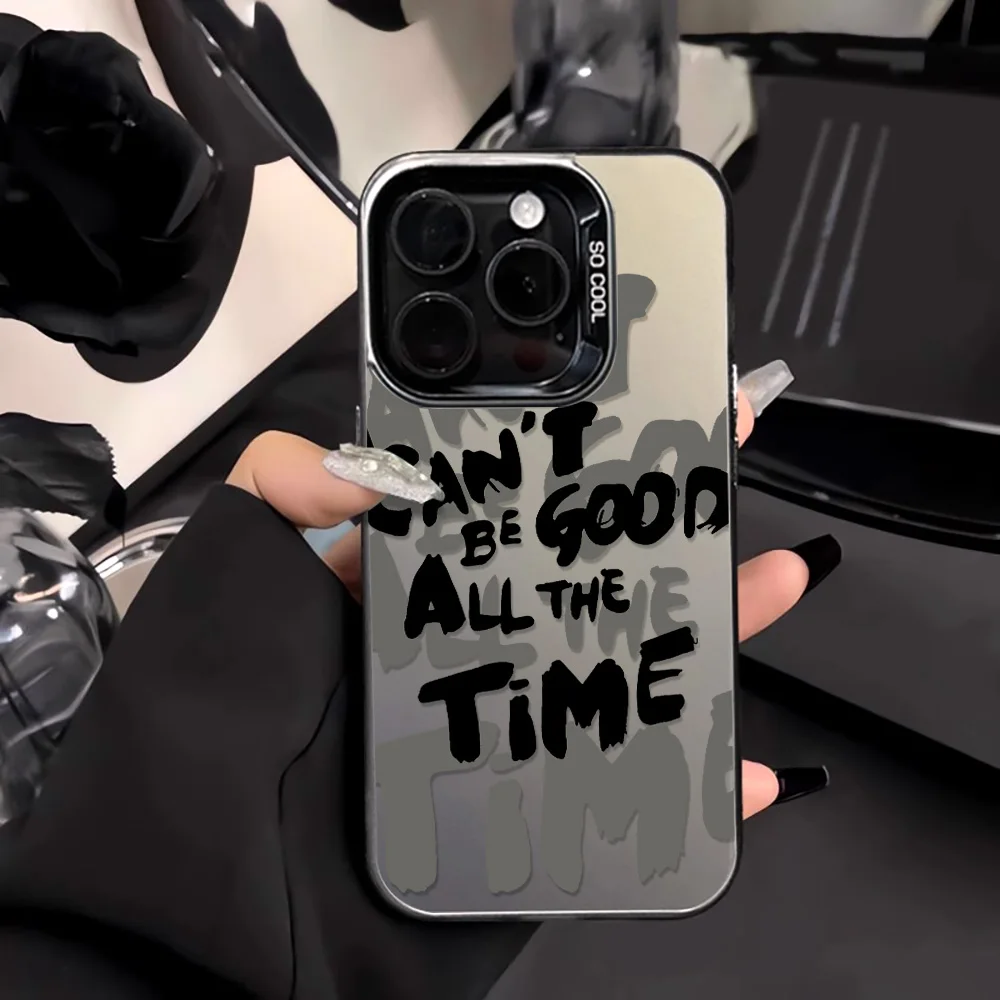 

Inspirational Quotes Minimalist Letters Graphic Phone Case For iPhone 16 Pro 11 14 13 12 15 Pro Max Shockproof IMD Back Cover
