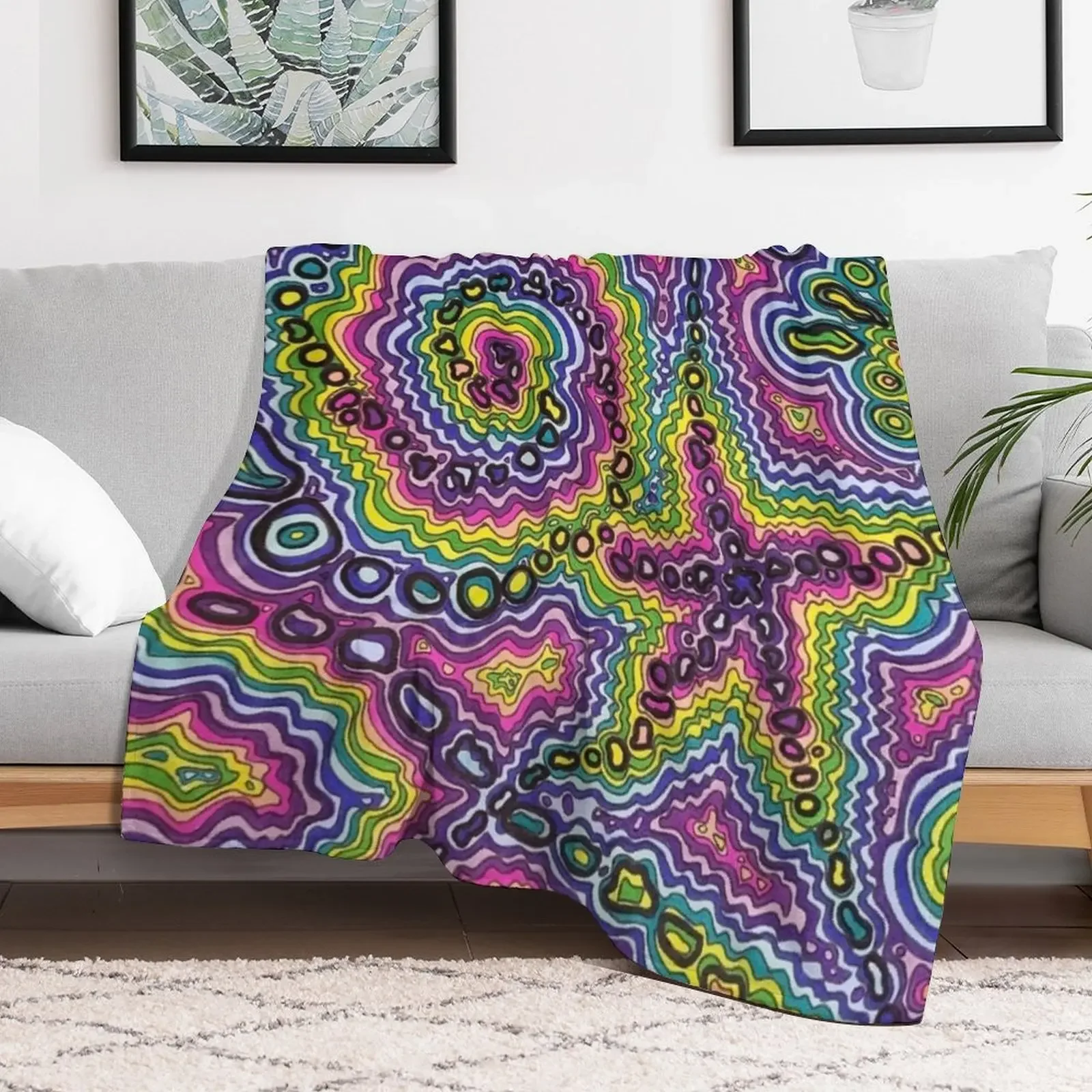 Bubble Effects Throw Blanket Stylish Couch Blanket for Home Living Room