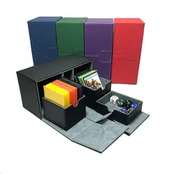 Large Size Magical PKM YGO Deck Box Card Case Deck Holder Board Game Card Box: Black, Green, Red, Blue, Purple Color 200+