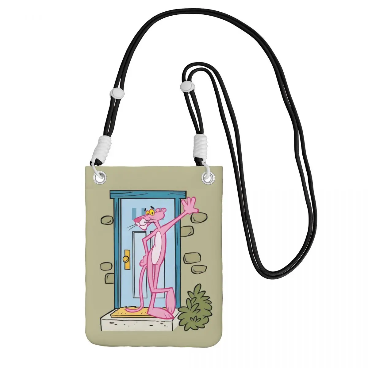 

Custom P-Panthered Smart Phone Wallet With Strap Cartoons Crossbody Bag Women Men Travel Hiking Mobile Phone Bag