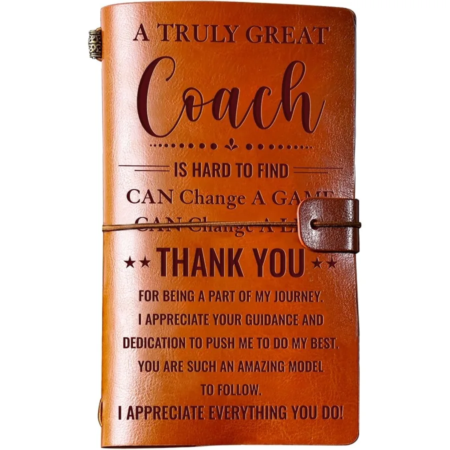 هدايا تقدير المدرب للرجال والنساء من الجلد للسفر جورل 140 صفحة تقدم البيسبول البيسبول كرة القدم كرة السلة السباحة كرة القدم
