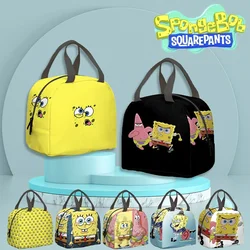 SpongeBob Lunch Bag Anime Insulation Portable studenti Cooler foglio di alluminio Bento Bag Kids Girls Boys Cartoon Food Picnic Bags