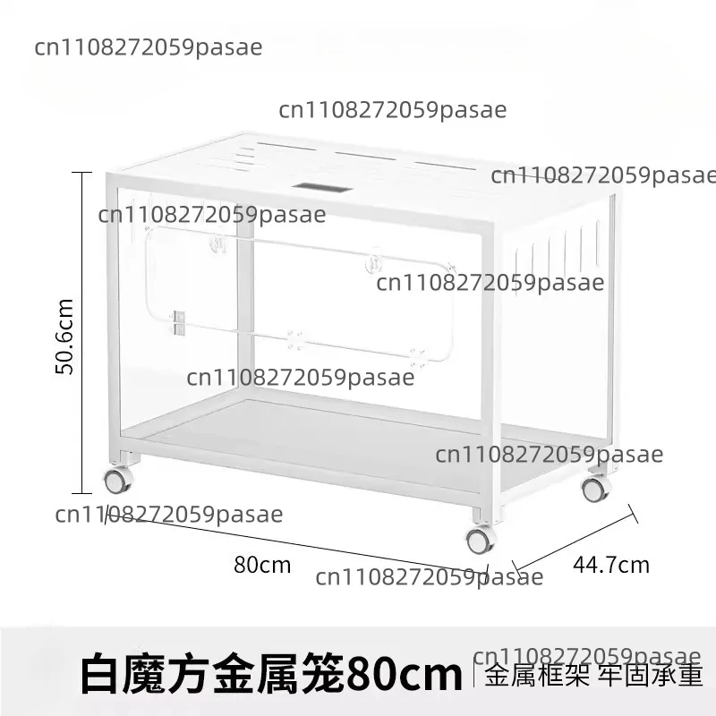 80cm 100cm  Metal Transparent Hamster Cage Large Luxury Villa Chew Proof Transparent with Casters