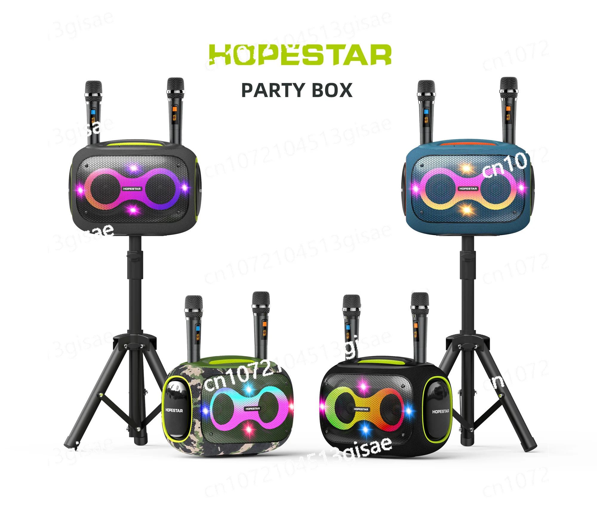 120W High-power Tripod Speaker Bluetooth Portable Wireless Music Center Bass Speaker with Microphone Sound