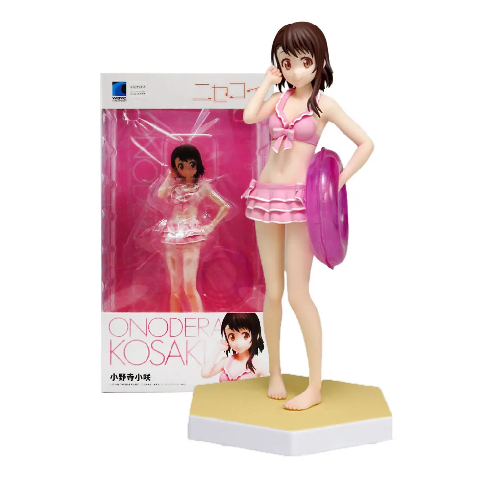 Nisekoi Onodera Kosaki Beach Dinner Figure, Anime Model Toy, Stand Bikini, Holding Swimming Ring, Gift Collection, PVC, 16cm