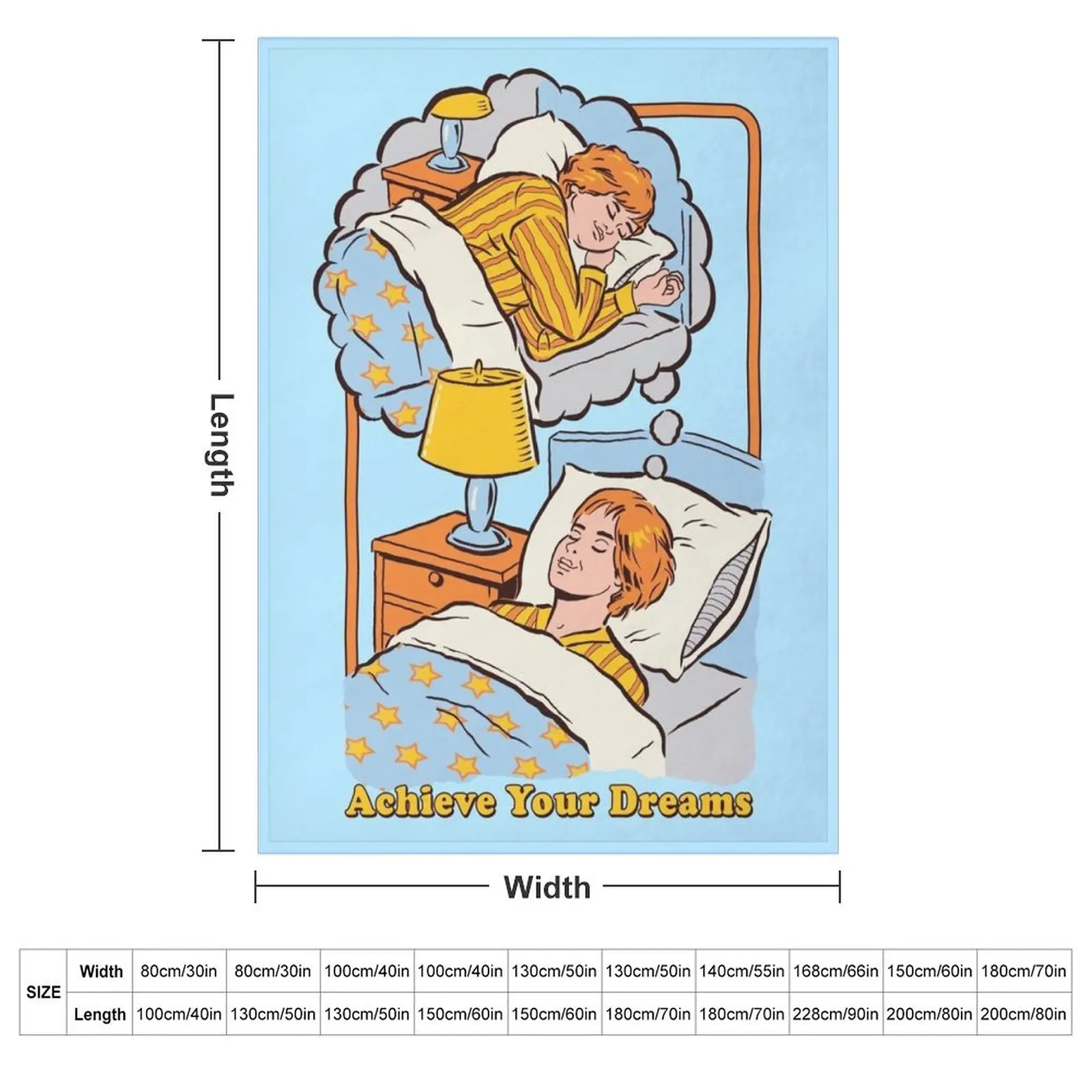 Achieve Your Dreams Throw Blanket Hairy Summer Bed covers Flannel Fabric Winter beds valentine gift ideas Blankets