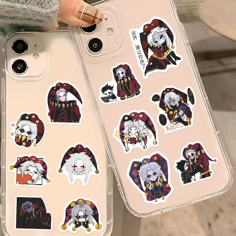 60Pcs Game The Freak Circus Pierrot Figure Waterproof Stickers Water Cup Computer Skateboard and Mobile Phone Ipad DIY Decals