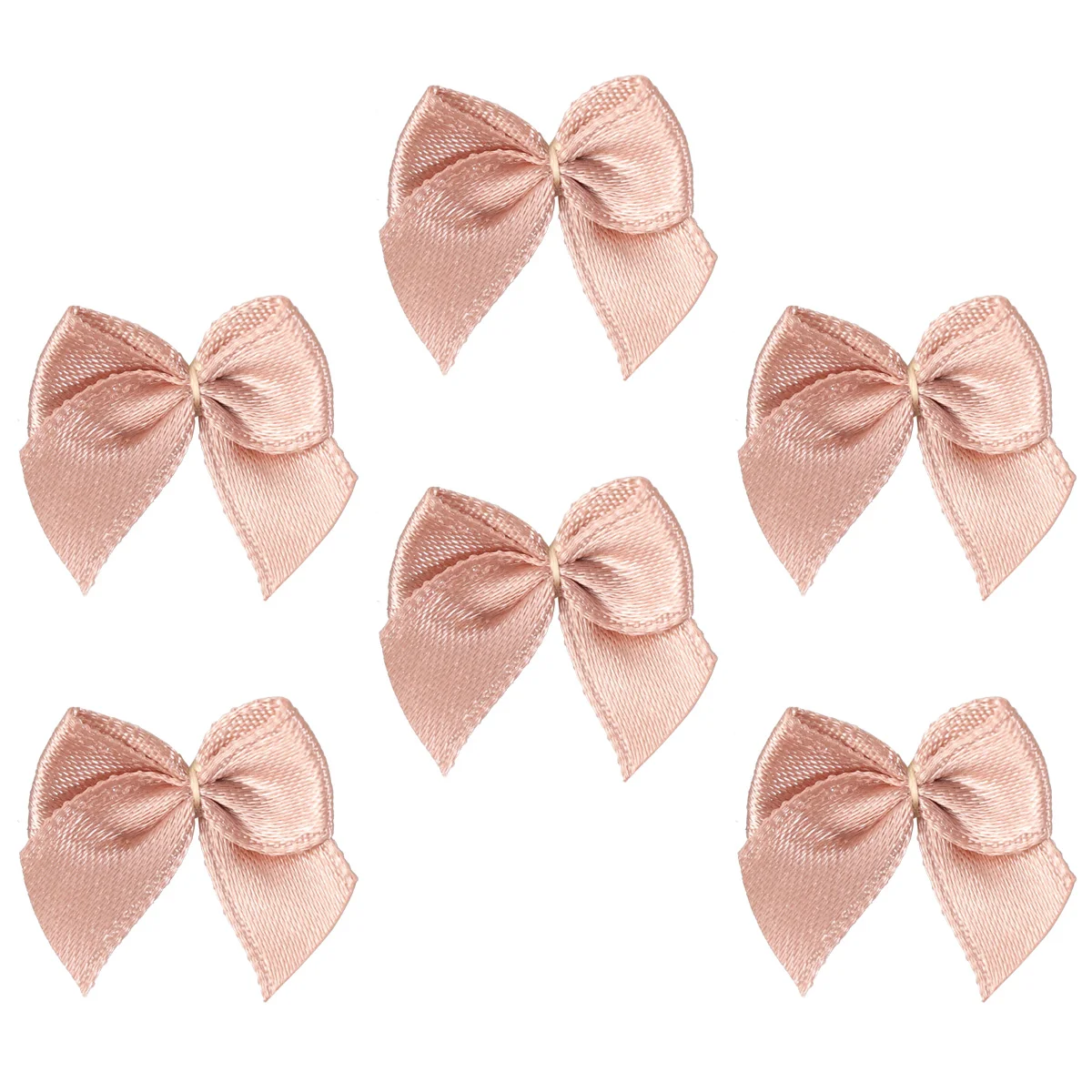 60 Pcs Mini Baby Boy Black Bow for Hair Curling Ribbon Wrapping Pink Wired Ornaments