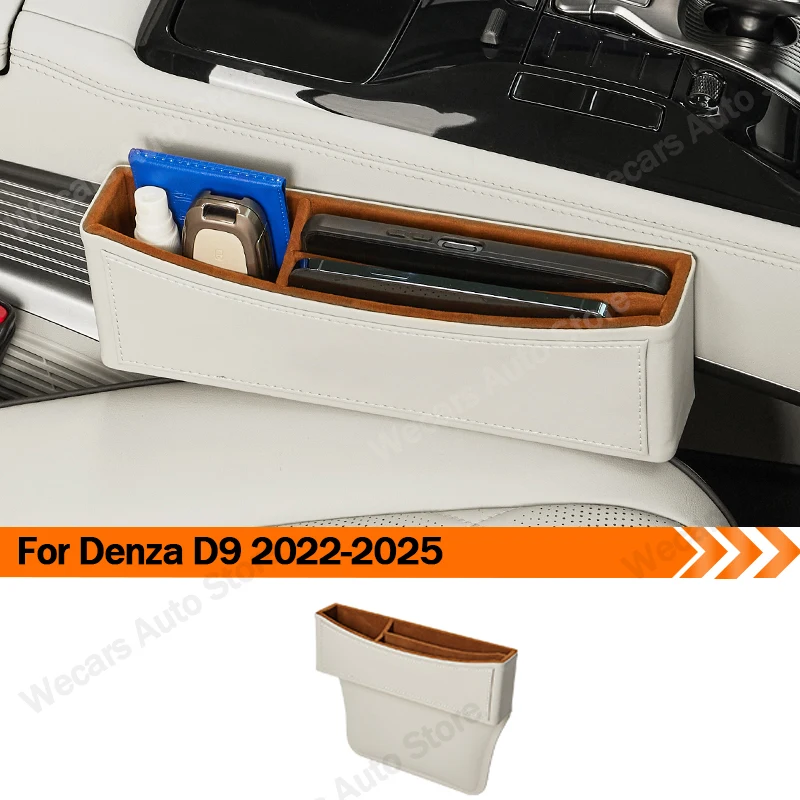 

For BYD Denza D9 2022+ Driver Passenger Seat Gap Storage Box Seat Gap Organiser Interior Auto Accessories 1PCS