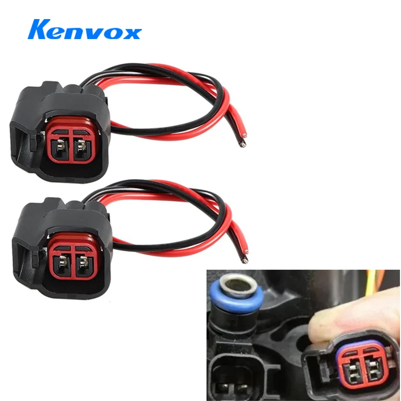 EV6 EV14 Fuel Injector Connector Pigtail Wire Harness For Suburban Ford Mustang Lincoln MKS 5013995AA