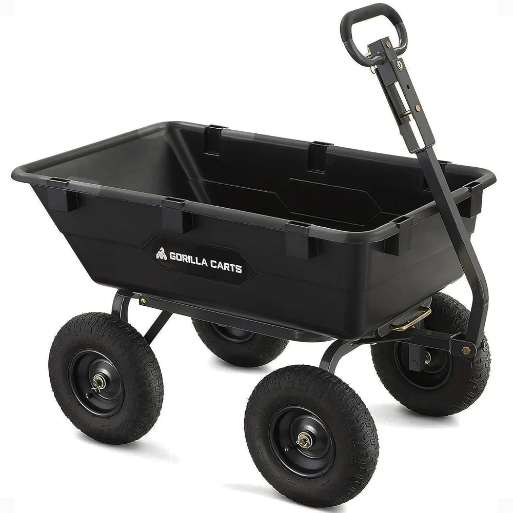 Poly Dump Cart, 1200 lb. Capacity, 6 Cu Ft