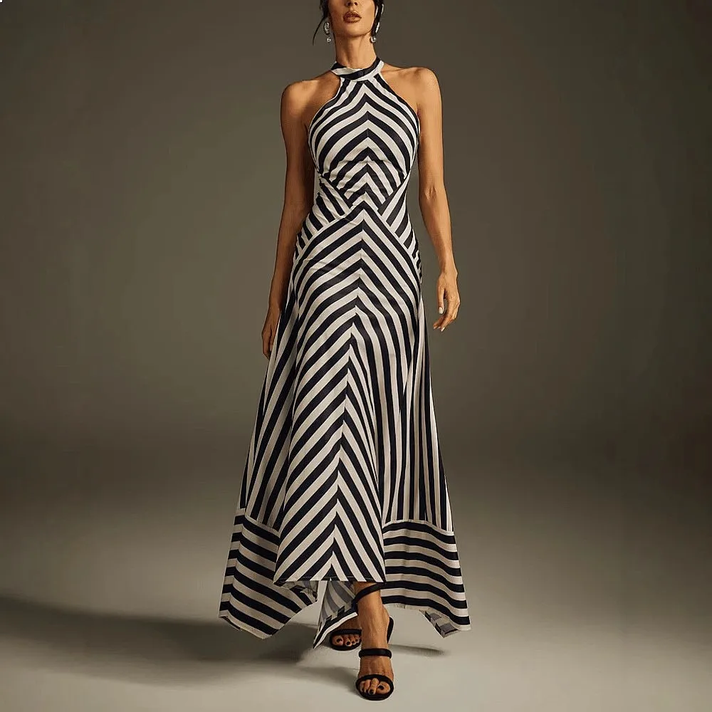 Elegant Zebra Print Sleeveless Backless Dress Bodycon Jumpsuit Playsuit Evening Dress Matching Set