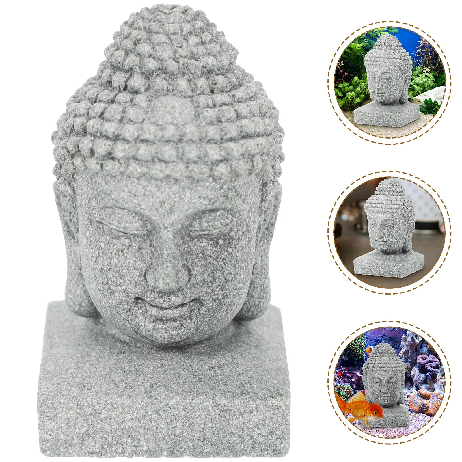 

Desktop Buddha Small Fish Tank Buddha Statue Decorative For Home Garden Fish Tank Zen Decor Mini Sculpture Ornament Art Craft
