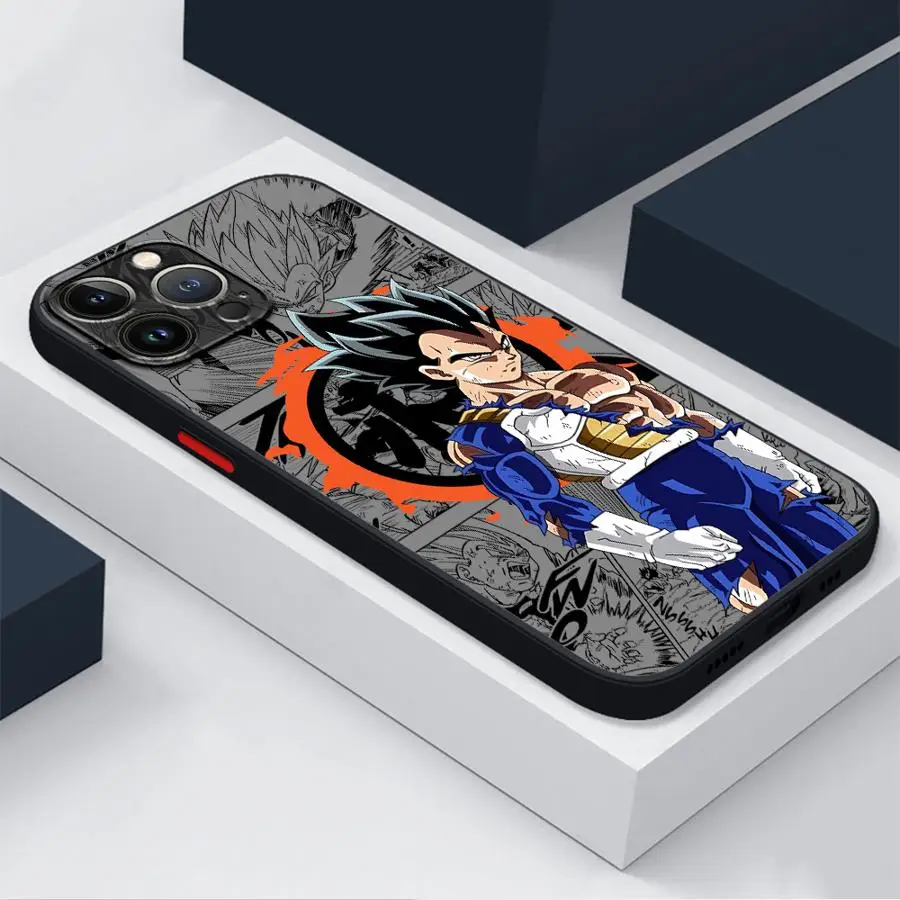 

Black Edge Shell Phone Case for iPhone XS X 14 15 Pro Max 16 Pro SE 16e 13 Pro 7 8 SE 11 Pro Max 12 Mini 6s XR Vegeta Dragon