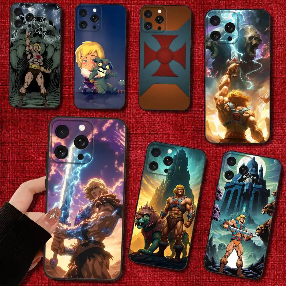 

H-He Man Phone Case For iPhone 16e,16,15,14,13,12,11,Pro,X,XS,Max,XR,Plus,Mini Soft Black Cover