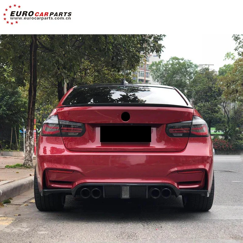 

3 Series F30 F35 Car Rear Back Bumper Lip Diffuser Carbon Fiber Material Spoiler Automobile Tail Sp Accessories Protector