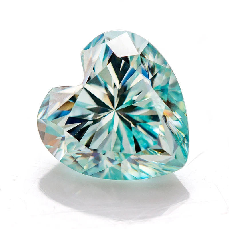 Muticolor Loose Moissanite Heart Shape Gemstone Brilliant Cut 100% Real Lab Gemstone Stones For Women Jewelry Diamond Material
