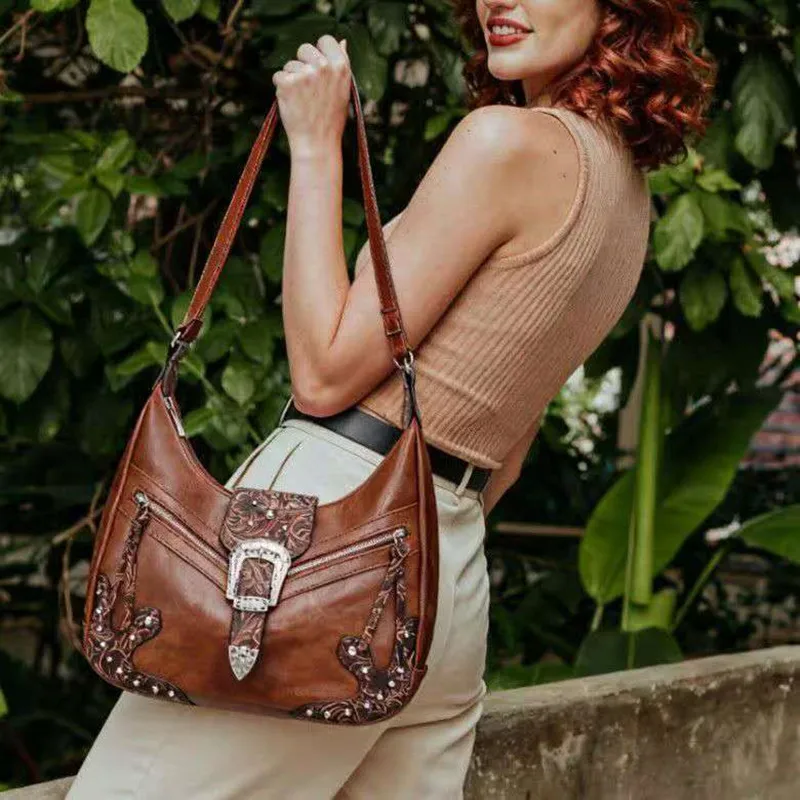 

2026 Fashionable genuine leather retro crossbody bag for women with elegant outdoor style and luxurious quality
