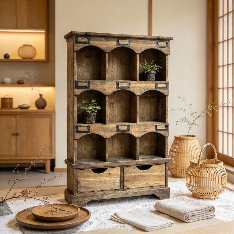 Vintage Solid Wood Arched Wall Cabinet, Multi-tier Display Shelf, Rustic Curio Hutches, Handmade Organizer Rack for Home Decor.