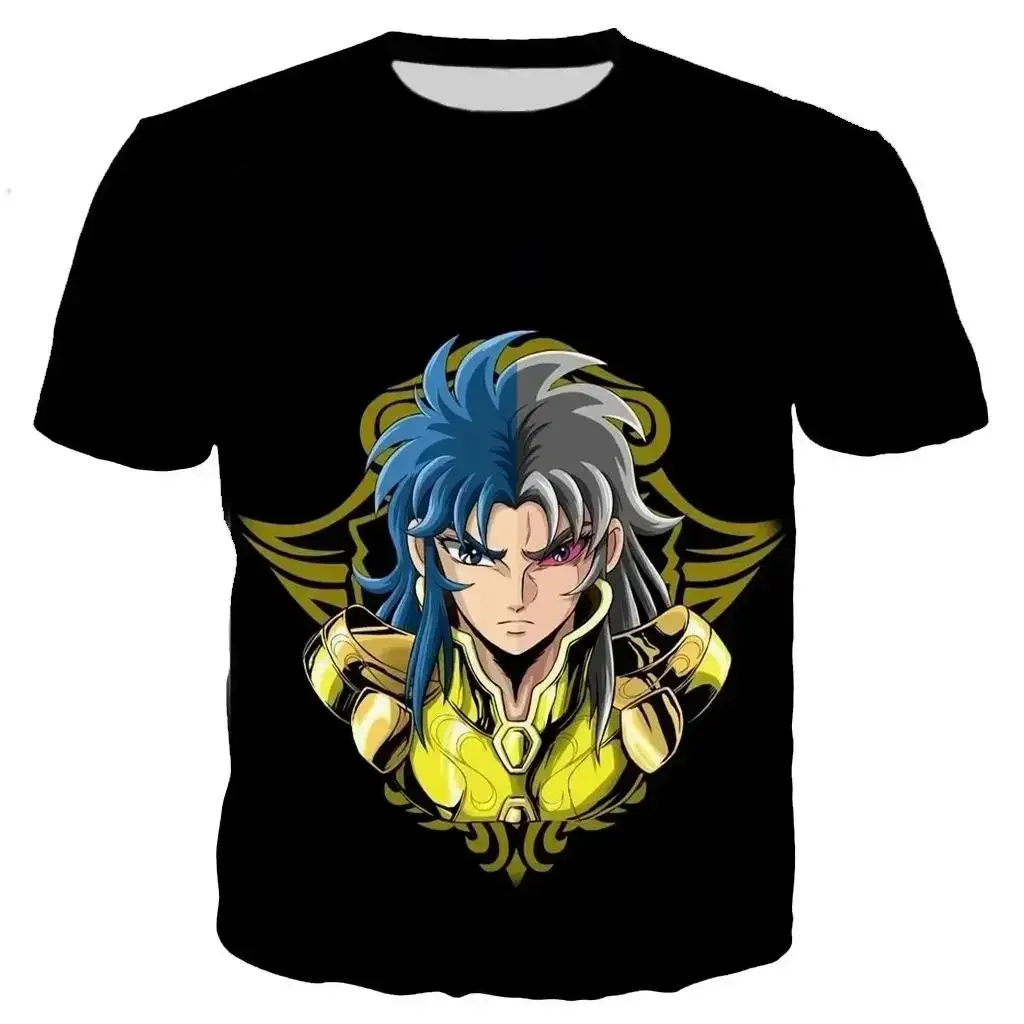 Saint Seiya T Shirt Men Fashion T-shirts Kids Hip Hop Tops Tees Anime 3d Print Tshirt Summer Men's T-shirt Graphic Tops Boys Tee - Image 4