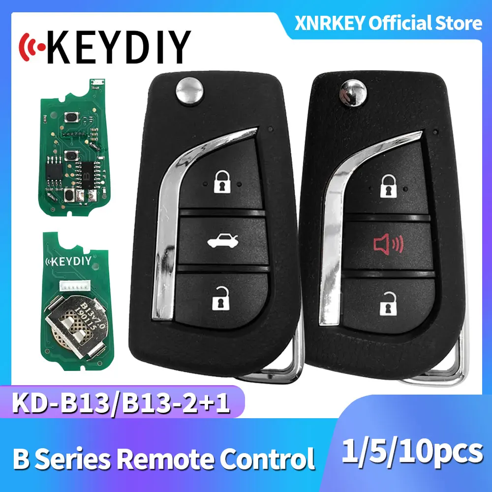 

XRNKEY1/5/10pc for KD B13 Car Key For Toyota KD900/KD-X2 Key Programmer B Series Remote Control with Super Chip and 13# Uncut