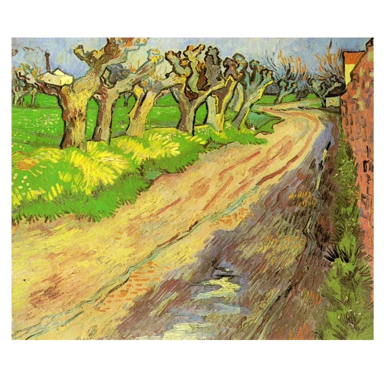 Hand painted Van Gogh oil painting reproduction of Pollard Willows Landscape painting on canvas Modern home decor picture