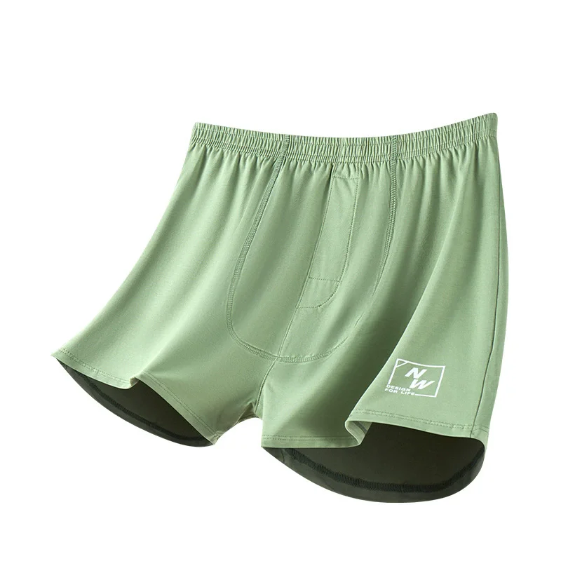 Solid Color Men Underwear Boxer Shorts Modal Cotton Loose Arrow Pants Male Breathable Soft Home Wear Underpants Elastic Panties