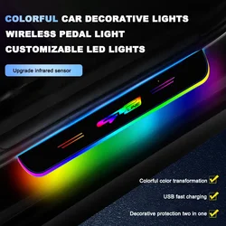 Car Wireless LED Threshold Light For Kia K2 K3 K5 EV6 Sportage Rio Niro Picanto Stinger Telluride Sorento Cerato Venga Seltos