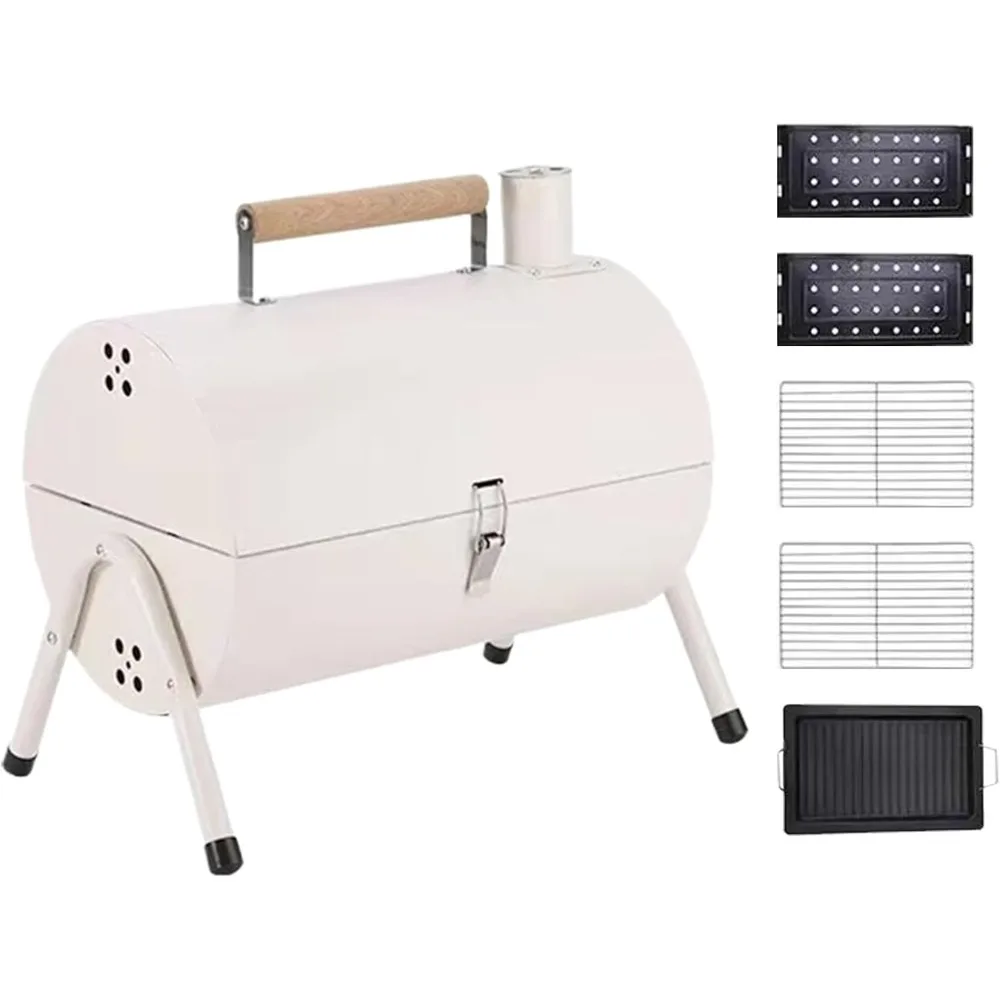 

Barrel Grills - Barrel Charcoal Grills | Barbeque Grill Charcoal | Camping Barbecue Smoker | Lightweight Ventilated Bbq Grill Ch